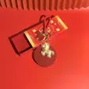 Concha de Agua Mismo Estilo Serie de la Fortuna Bolsa de Riqueza Instantánea Colgante de Llavero Dorado para Teléfono Regalo Práctico para Clientes