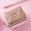 Cartera para Mujer Corta con Cremallera Triple Bordada Moda Nueva Multitarjeta Bolso de Mano Bolso Pequeño para Mujer Monedero Venta al por Mayor