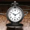 Lista de Regalos de Halloween Patrón Clásico Antiguo de Calavera Collar de Cuarzo con Tapa abatible Reloj de Bolsillo Grande Reloj de Bolsillo para Estudiante