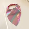 Miaode 2026 Nuevo Pañuelo Triangular con Degradado Láser Arcoíris Accesorio Elástico para el Cabello para Mujeres con Alta Elasticidad y Diseño Elástico Diadema