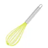 Mango de acero inoxidable batidor de huevos de silicona dispensador manual de crema batidora de líquido de huevo y queso crema venta al por mayor de fábrica