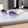 Gafas de Sol Estilo Nuevo, Estilo Europeo y Americano, Mismo Estilo para Hombres y Mujeres, Gafas de Sol de Moda Trendy sin Marco de Metal Ovalado
