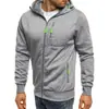 Roupas Masculinas Outono e Inverno Moletom Esportivo Fitness Casual Moletom Jacquard Cardigã Jaqueta com Capuz Moletom com Capuz