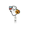 Venda Quente Transfronteiriça Fantasma de Halloween Fofo Rotativo Puxa-Fácil Médico Feriado Porta-Crachá de Identificação Fivela Puxa-Fácil