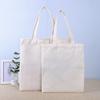 Bolsa de Lona Personalizada Bolsa de Lona Publicitaria Logo Bolsa de Algodón Cierre de Cordón Bolsillo con Solapa Pantalones Bolso de Mano en Blanco Fabricante