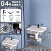 Lavabo simple con combinación de gabinete, mini lavabo de pared, lavabo para baño de apartamento pequeño, inodoro, balcón, cerámica