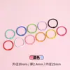 Accesorios de llavero de anillo de hierro de colores para colgantes de llavero hechos a mano con cuentas DIY, accesorios de anillo de metal semiacabados