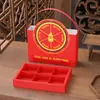 Caja de Regalo Roja de Año Nuevo Empaque Caja Vacía Copo de Nieve Repostería Galletas Dulces Snacks Pastelería de Yema de Huevo Souvenirs