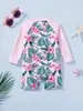 Nuevo Traje de Baño Enterizo 2025 para Niños, Niña Bebé Transfronterizo de Verano, Traje de Baño para Niñas con Protección Solar de Manga Larga, En Stock