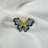 Nuevo aceite de goteo mariposa imitación cloisonné DIY estilo antiguo paso sacudir material pasador corona de pelo abanico redondo accesorios de joyería material