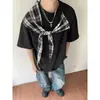 Camiseta de Manga Curta com Design de Laço Tendência, Estilo Americano, Vibe de Verão, Gola Redonda Retrô, Nicho Solta com Apliques