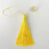 Marcador de Borla Corta Gruesa de 8 cm Bolsita para Ropa Memoria USB Borla Pequeña Joyería Hecha a Mano Accesorios DIY Colgante Tejido