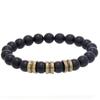 Acessórios novos quentes transfronteiriços pulseira simples feita à mão com miçangas literária vintage linha elástica liga pulseira de miçangas de madeira