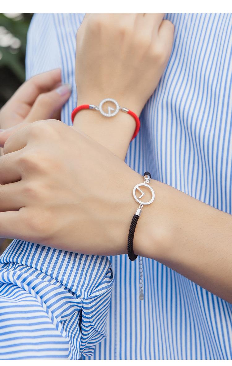 智贝详情图_12润鑫一生一世情侣手链男女一对黑红绳编织手绳镶