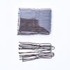 Horquilla con cabeza esférica con clip en forma de U para uso europeo y americano, herramienta para el cabello de estudio negra, horquilla con clip de acero fijo en forma de U