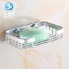 Shengruijia Aluminio Espacial Escurridor Jabonera Jabonera Baño Creativo Jabonera Red para Jabón Sin Perforaciones