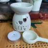 Especial Transfronterizo para Velas Pequeñas de Porcelana Huecas Multiflora Etiquetables Horno de Aromaterapia con Aceites Esenciales Lámpara de Cerámica para Aromaterapia