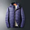 Chaqueta con capucha de moda transfronteriza Convertible para hombre Transmisión en vivo Ligera de plumón Corta Moderna Casual Versátil 90 Blanco