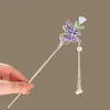 Pasador de Mariposa con Pedrería para Mujer, Nuevos Accesorios para el Cabello de Alto Nivel Estilo Chino, Pasador, Pasador Estilo Antiguo, Pasador de Perlas