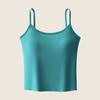 Sling Redondo Simples com Costas Bonitas para Mulheres Sem Aro Fixo, Respirável e Confortável, Colete Feminino de Comprimento Médio para Usar por Cima