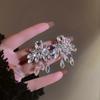 Brincos leves e luxuosos de alta qualidade Sense com borlas de flores cheias de diamantes, brincos elegantes e exagerados, design de nicho Sense, novas explosões