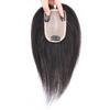 Peluca de Reparación con Parte Superior de Aguja de Doble Mano para Mujer, Cabello Real, Cubre Sin Dejar Rastro en Canas, Calvicie, Volumen Adicional, Ligera y Esponjosa