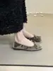 Zapatos de ballet planos Chuyuji estilo francés con lazo suave, nuevo para otoño 2026, poco profundos, suela blanda, rollo de huevo rojo