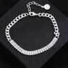 Pulsera de Cadena con Costuras de Zirconia de Diamante Completo de Alta Gama estilo Europeo y Americano Moda Retro Trendy Lujo Ligero Exquisita Pulsera Combinable
