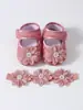 Zapatos de bebé para primavera y verano 0-1 años suelas blandas no se caen zapatos de tela 6-12 meses zapatos de princesa para bebé niña zapatos antideslizantes para niños pequeños