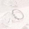 Anillo de hoja de circón microincrustado de moda transfronteriza europea y americana para mujer, anillo simple Joker de apertura ajustable, joyería al por mayor