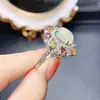 Anillo Popular de Ópalo Blanco Natural al por Mayor de Fábrica Plata S925 Incrustado Piedra Principal 8*10 Joyería de Lujo Venta Directa de Fábrica