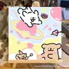 Nuevo Pintura al Óleo Digital DIY Tamaño Pequeño Dibujos Animados Infantiles para Colorear Arte de Pared Curativo Puesto del Mercado Nocturno Venta al por Mayor