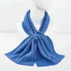 Promoção de Liquidação Cachecol Simples de Tricô Cruzado para Mulheres, Novo Estilo Outono e Inverno, Cor Sólida Quente, Estilo College, Versão Coreana, Cachecol Pequeno Estilo Soft Girl