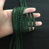 Cuerda trenzada de tres hilos de fibra de poliéster de 7 mm de color para cortina, tejida a la cintura, para ropa, directa de fábrica