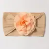 Nova Faixa de Cabeça Elástica Jacquard Europeia e Americana para Bebê Laço de Cabelo Fofo de Cor Pura Florzinha para Crianças Acessórios Finos para Bebê Quatro Estações