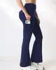 Calça de Yoga Popular Transfronteiriça Casual Bumbum de Pêssego Fitness Longa Controle de Barriga Esportiva ao Ar Livre Cintura Alta Boca Larga Roupa de Trabalho para Mulheres
