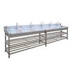 Fregadero de acero inoxidable comedor de jardín de infancia piscina para lavar verduras fregadero largo comercial fregadero de acero inoxidable