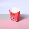 Caja Pequeña para Papas Fritas de Grado Alimenticio, Cartulina Blanca Engrosada, a Prueba de Aceite y Fugas, Desechable, Caja de Empaque No Plegable para Snacks