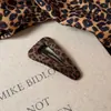 Presilha de Cabelo Triângulo Estampa de Leopardo Vintage para Mulheres, Presilha Bb, Novo Modelo 2026, Presilha Lateral, Presilha para Franja, Grampo de Cabelo, Acessório de Cabelo, Primavera