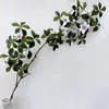 Nueva Rama de Gardenia Artificial Decoración de Boda Flor Falsa Arreglo Floral de Alta Gama con Flor Decorativa Accesorios para Fotos
