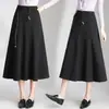 Falda Nueva de Cintura Alta Corte A para Mujer Otoño/Invierno 2026, con Caída y Elegante, Versátil, Adelgazante, de Longitud Media, de Moda
