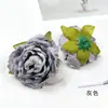 Flor Artificial Flor Rosa com Borda Queimada Cabeça de Flor Pacote de Materiais para Headdress Retro DIY Guirlanda para Fazer Decoração de Parede de Flores de Casamento Arranjo de Flores