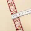 4cm Nuevo Estilo Étnico Bordado con Lentejuelas Encaje Adorno Encaje Vintage Malla Base Hilo Dorado Accesorios para Ropa