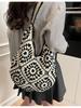 Bolso de Paja Hueco Tejido de Gran Capacidad Transfronterizo para Mujer, Bolso de Hombro Nuevo Estilo Primavera/Verano 2026, Bolso para Vacaciones en la Playa