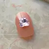 Joias para Nail Art Coração Cristal de Vidro Diamante Adesivos para Unhas Decoração de Roupas com Diamantes Sapatos e Chapéus Acessórios Feitos à Mão Diamante Coração de Pêssego com Fundo Pontiagudo