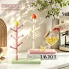 Portavasos con forma de árbol de color dopamina INS, soporte ventilado y de drenaje para múltiples tazas, adorno de escritorio elegante y práctico