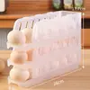 Caja de Almacenamiento de Huevos de Plástico para el Hogar Multicapa Plegable Estante para Huevos para Puerta Lateral de Refrigerador 24 Piezas Bandeja para Huevos Anticaídas Estante para Huevos