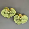 Cabeça de Flor de Orquídea Phalaenopsis Artificial, Textura de Película Impressa em 3D, Buquê Exquisito para Decoração de Casamento e Lembrança