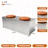 Asientos en cabina estilo cafetería coreana, Mesas y sillas de acero inoxidable para restaurante de barbacoa, Sofá con funda suave, Mesa y sillas sencillas y modernas para cafetería de té con leche