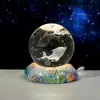 Princesa Sirena Bola de Cristal Brillante Luz de Noche Acuario Regalo Bola de Cristal Creativa Adorno Decorativo Luz Ambiental